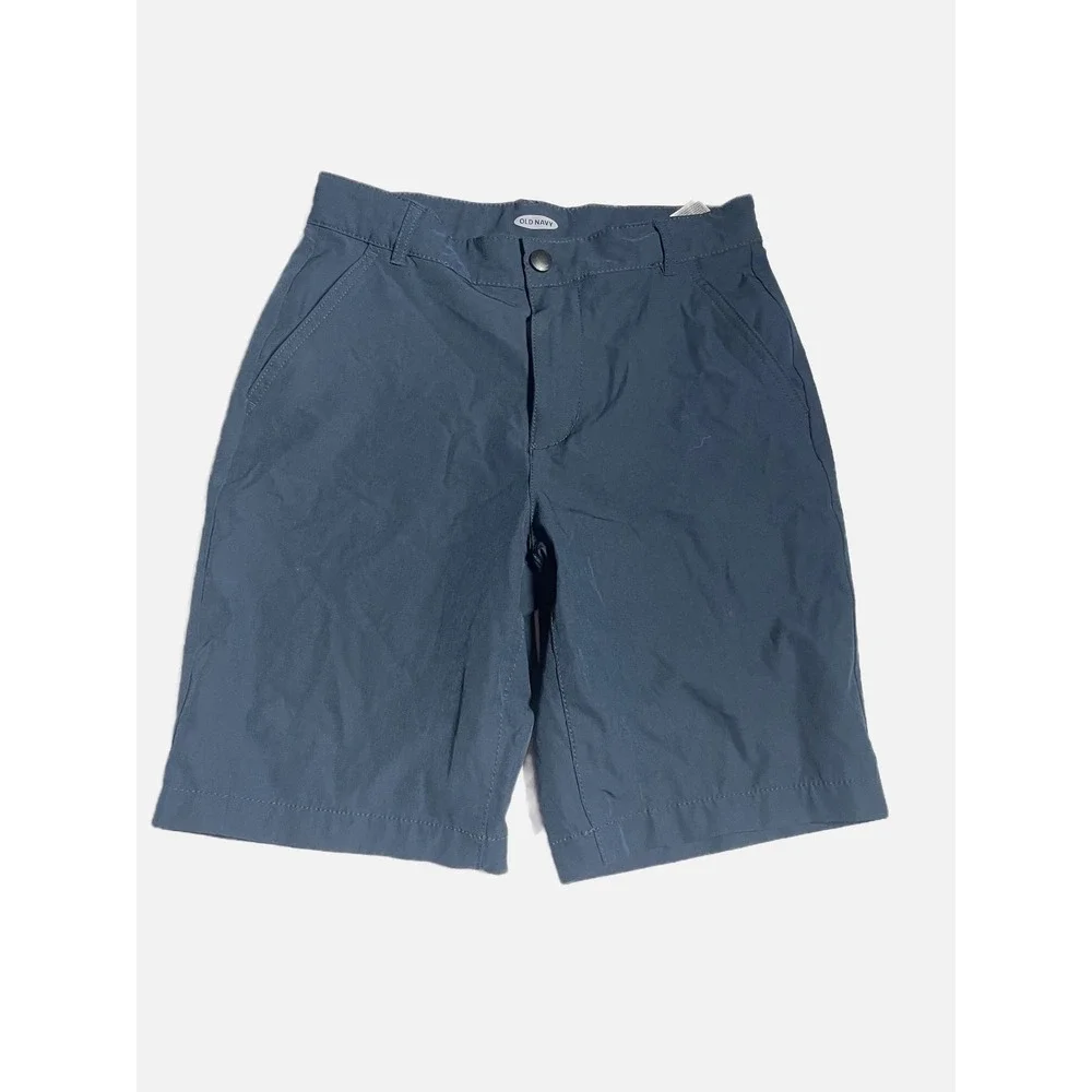 Old Navy Go-Dry Shorts Boys 14 Blue Stretch Performance Active Athletic Tech